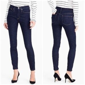 J.Crew 9” High-Rise Toothpick Skinny Jeans Size 28 Dark Wash Stretch Denim